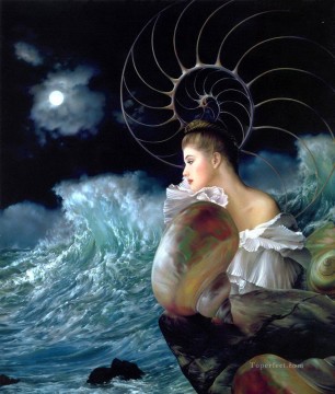 Fantasía Painting - Fantasía de olas oceánicas JPA
